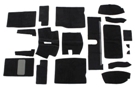 MG Midget Carpet set black 61-79