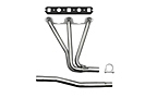 MGB Exhaust header, stainless steel 62-80