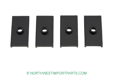 2. MGB Leaf spring pad set, polyurethane 62-80