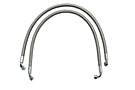 MGB Oil cooler hose set, stainless steel 62-67