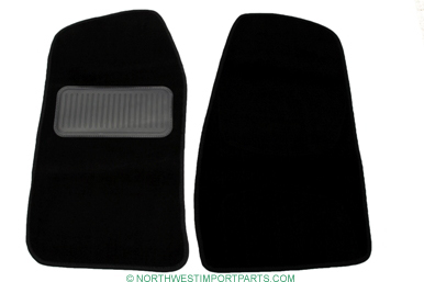 MGB Carpet floor mats, pair Black 62-67