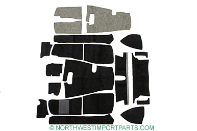 MGB Standard Carpet set, Black 68-80 - Northwest Import Parts