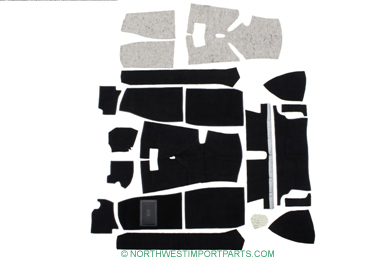 MGB Deluxe Carpet set, Black 62-67